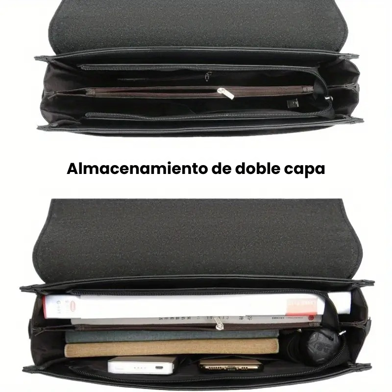 Maletín de cuero para hombre